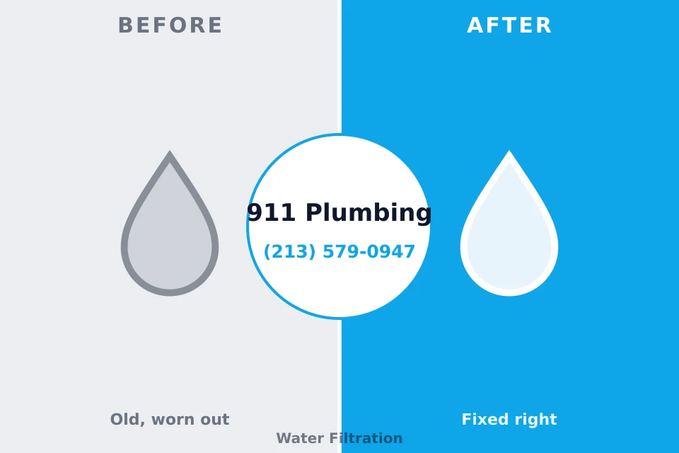 Before and after: plumbing repair San Luis Obispo, CA